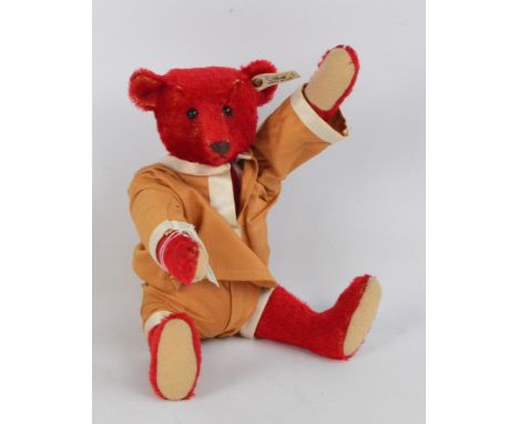 A boxed Steiff Alfonzo teddy bear (replica 1908) no.406195 (0184/35), with numbered white and black tag to ear, with clipped 