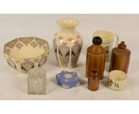 A small quantity of mixed ceramics including a Mason's for Liberty "Ianthe" pattern octagonal bowl and vase (vase seconds qua