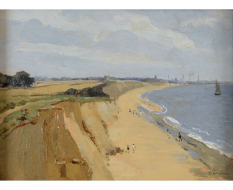 •CAMPBELL ARCHIBALD MELLON (1876-1955) LATE JULY, SUNLESS DAY, HOPTON Signed, bears title verso, a sketch of a windmill and b