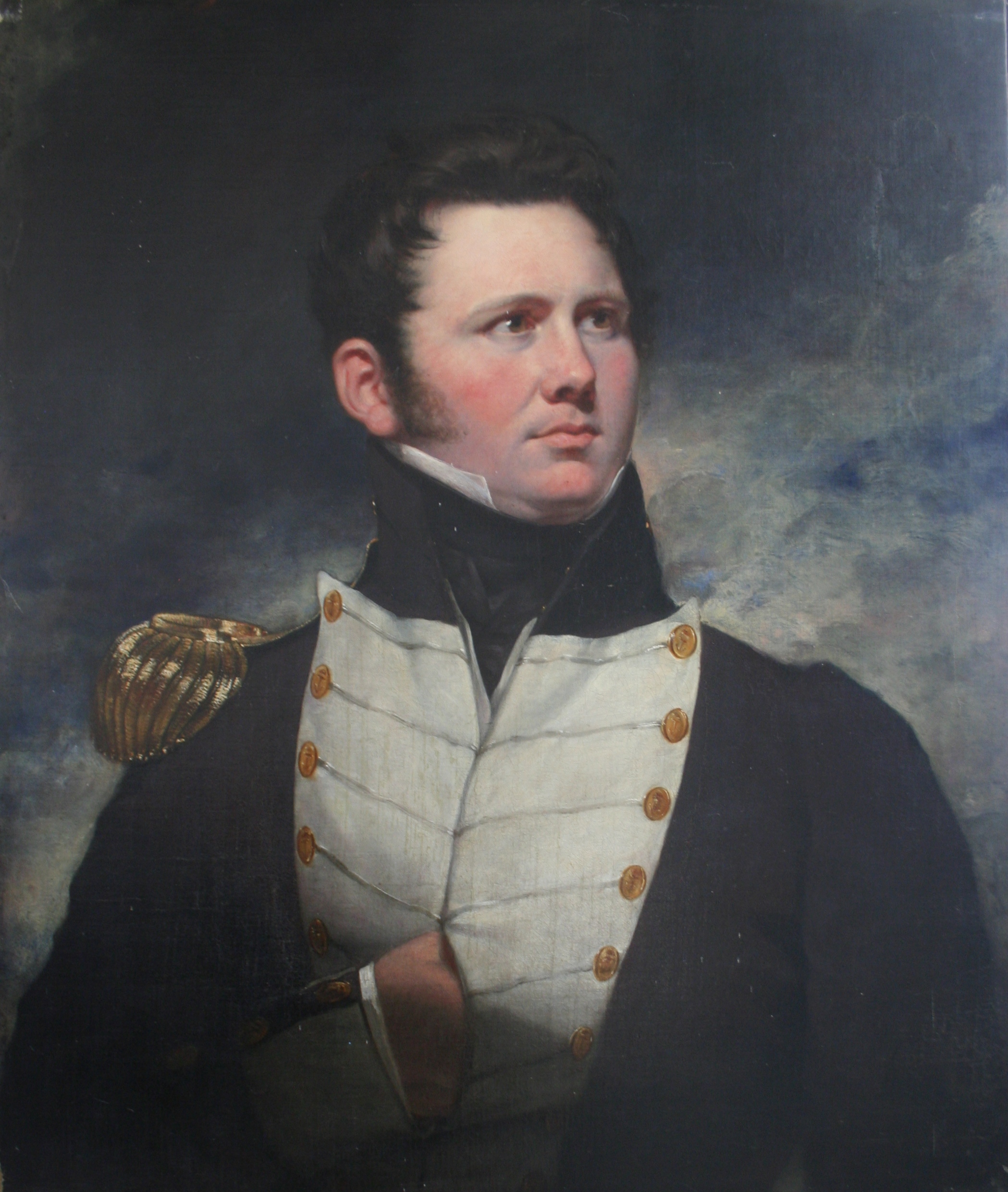 FOLLOWER OF SIR WILLIAM BEECHEY, RA (1753-1839) PORTRAIT OF A NAVAL ...