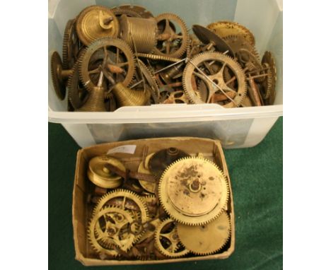 LARGE QUANTITY OF OLD CLOCK PARTS mainly for longcase and bracket clocks (parcel).