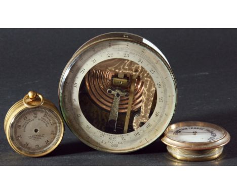 JOHN BROWNING PATENT NO.57 BAROMETER together with a J.H. Steward barometer, and another (3).