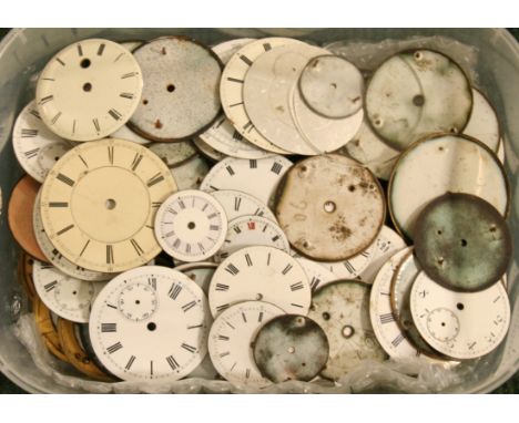 COLLECTION OF ASSORTED ENAMEL WATCH DIALS various sizes, some named (approximately 85 in total).