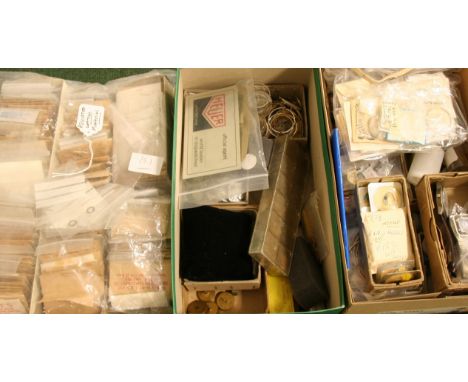 LARGE QUANTITY OF VINTAGE WATCH PARTS together with some modern parts (parcel).