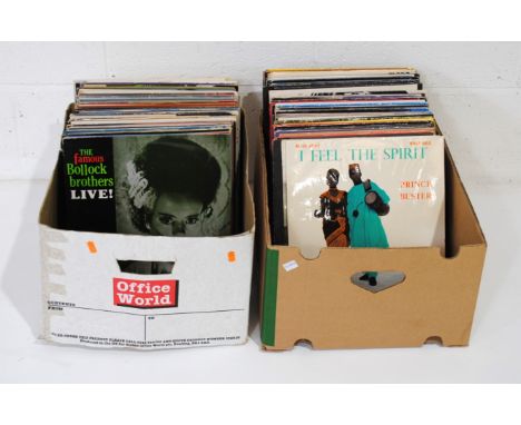 A quantity of various 12" vinyl records, including Prince Buster, The Kinks, Barclay James Harvest, Peter Frampton, Dion, Del