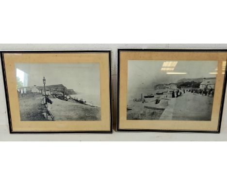 A pair of framed vintage photographs of Sidmouth. 