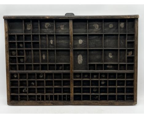 A vintage printers tray with label to back for J Dutreix & Co.