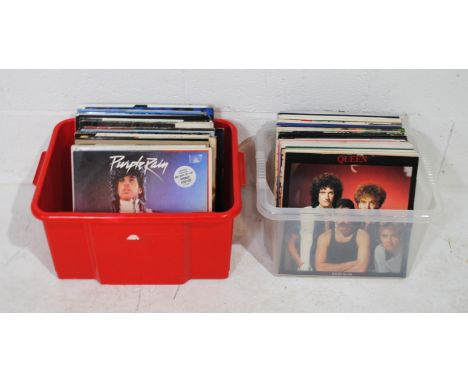 A quantity of various 12" vinyl records and some 10", including Prince, Queen, Yazoo, Gary Moore, Def Leppard, Donna Summer, 