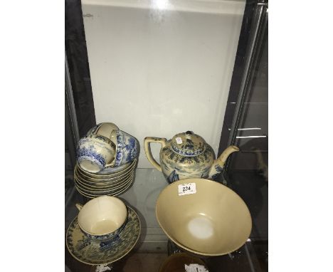 FIFTEEN PIECES OF BLUE AND WHITE DELFTWARE