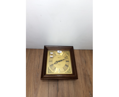 BAYARD QUARTZ BATTERY POWERED WALL CLOCK WITH BRASS FACE