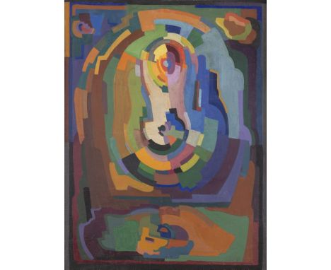 Evie Hone HRHA (1894-1955) Abstract Composition c.1929 - 34Oil and gouache on canvas, 113 x 84cm (44.5 x 33")Provenance: Leo 