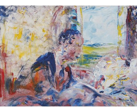 Jack Butler Yeats RHA (1871-1957) The Sick Bed (1950) Oil on canvas, 45.5 x 61cm (18 x 24'') SignedProvenance: Sold through V