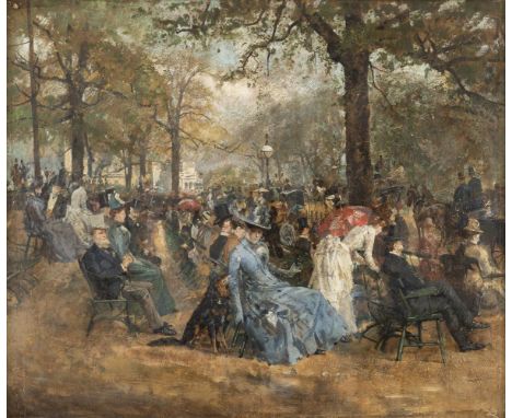 Sir Robert Ponsonby Staples RBA (1853-1943)Afternoon in The Park Oil on canvas, 50 x 60cm (19¾ x 23½")SignedWhile this work o