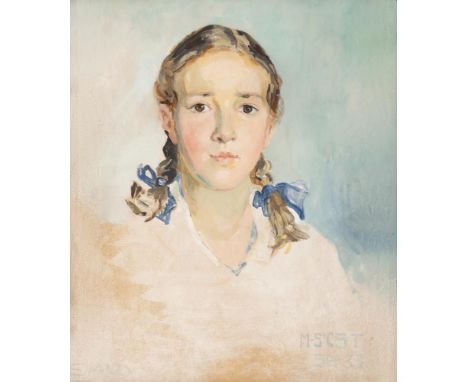 Mary Swanzy HRHA (1882-1978)Portrait of Mary St. Claire Swanzy Tullo (1933)Oil on board, 50.8 x 44.4cm (20 x 17½")Signed and 