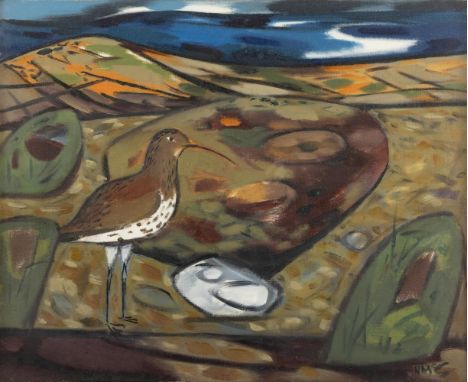 Norah McGuinness HRHA (1901-1980)CurlewOil on canvas, 45 x 56cm (17¾ x 22")SignedProvenance: With The Dawson Gallery, label v