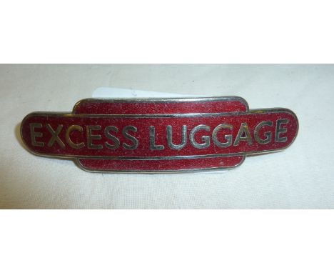 Enamel British Railway Midland Region excess luggage totem cap badge by J. R. Gaunt London