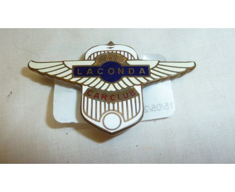 Brass and enamel Lagonda Car Club lapel badge by Firmin London 