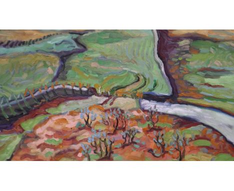 Ivan Rados (contemporary): oil on canvas, Limekiln House, inscribed verso, 50 x 70 cm. P&amp;P Group 3 (£25+VAT for the first