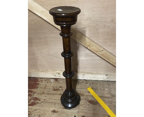 A antique quality mahogany planter stand. 98cm tall. No shipping. 