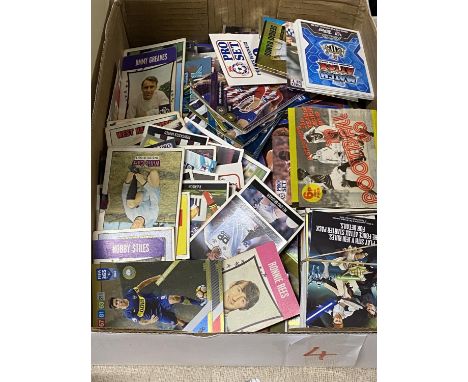 A box of mainly football trade cards including ABC, Topps, Panini 1960's/70's to modern. And other sports cards. 