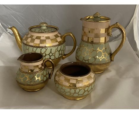 A vintage four piece Sadler tea service. 