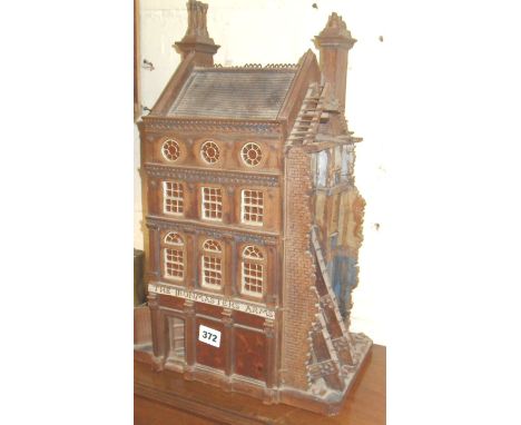 Studio Pottery - A Ned Heywood ceramic architectural model of a partly demolished public house called “The Ironmasters Arms