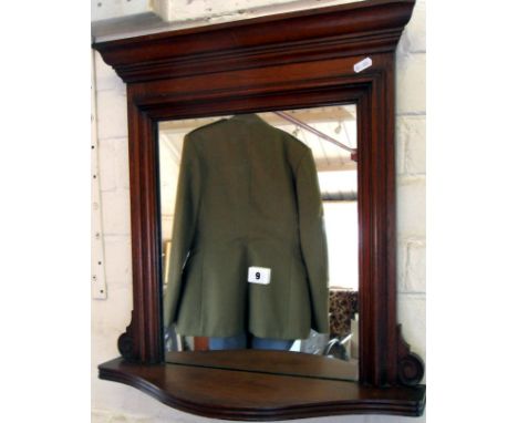 Wall mirror with shelf