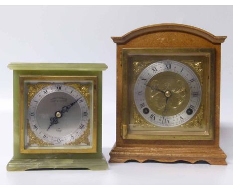 Elliot onyx mantel clock and mahogany cased ditto Condition report: see terms and conditions