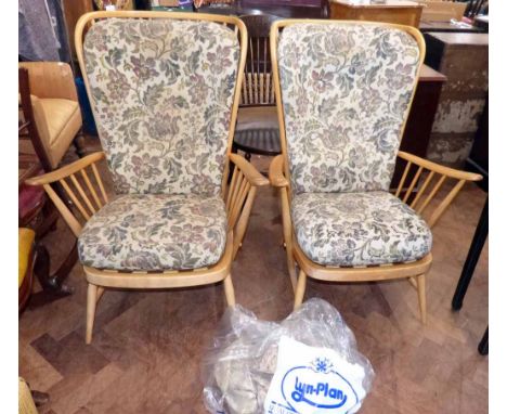 Pair of Ercol fireside chairs. Condition report: see terms and conditions