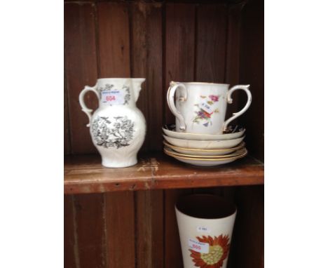 WORCESTER JUG, TYG AND SOME CHINA PLATES