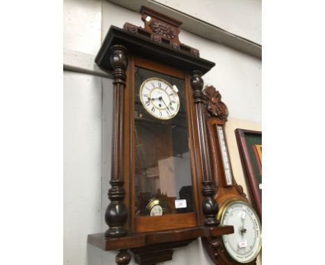 HERMLE REPRODUCTION VIENNA STYLE WALL CLOCK. H66CM
