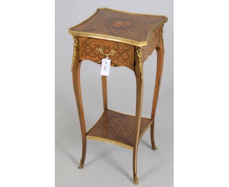 
	
		Y&nbsp;A Louis XV style rosewood, inlaid and gilt metal mounted occasional table, floral marquetery inlaid panel to swep