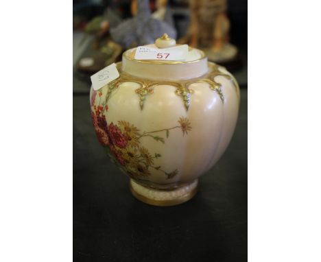 Small Royal Worcester lidded jar