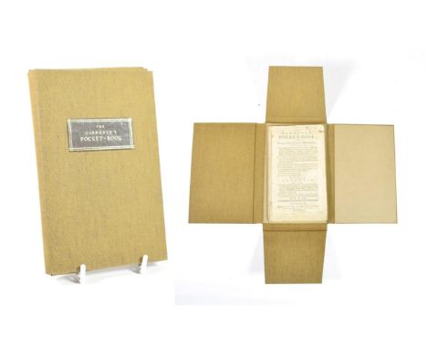 S.R. Gent. [Hill, John (attrib.)] The Gardener's Pocket-Book; or, Country Gentleman's Recreation. Printed for W. Owen, at Hom