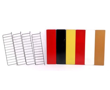 Adriaan Dekker (1923-1982)2 polychrome metal wall racks, design Adriaan Dekker, manufactured by Tomado, Netherlands mid 20th 