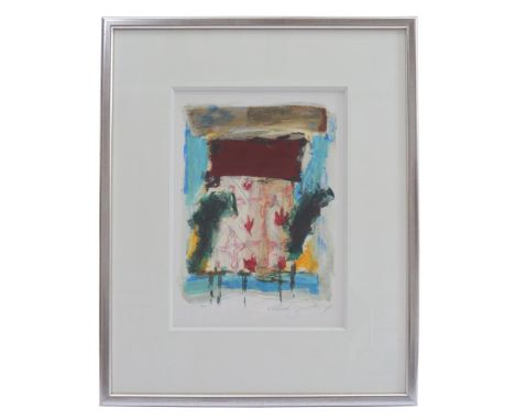 Richard Smeets (1955-)Composition untitled, color lithograph dated 1998, EA, 37x27 cm, external dimensions are 63x52 cm