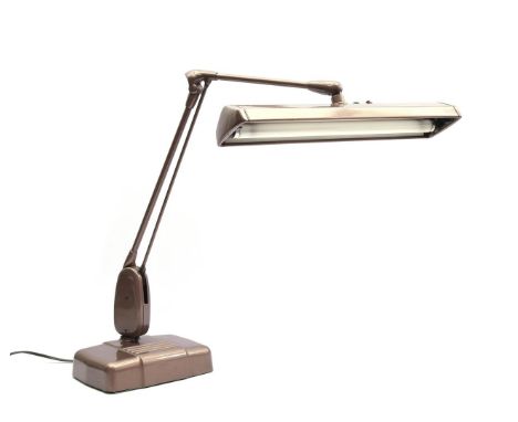 Plastic adjustable table lamp, Dazor Lightning Fixtures design, USA 1960s, 72 cm high