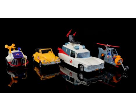 4 Ghosterbusters vehicles in box including Ghostbusters Sweeper and the ECTO-1 from Kenner