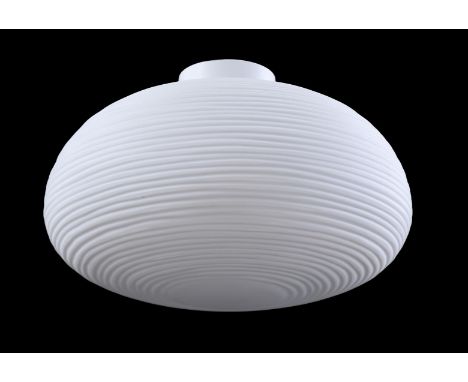 Foscarini white glass ceiling lamp, model Rituals Soffitto, 22 cm high, 34 cm diameter