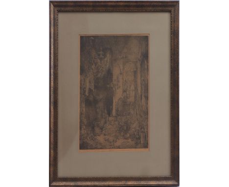 Marius Bauer (1867-1932)Bazar, etching 44x33 cm