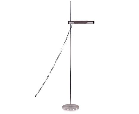 Rico & Annemarie BaltensweilerMetal and aluminum adjustable floor lamp, design Rico and Annemarie Baltensweiler, manufactured
