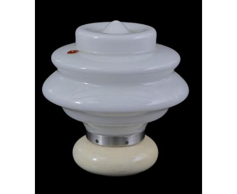 Opaline lamp, stickered Murano, 21 cm high