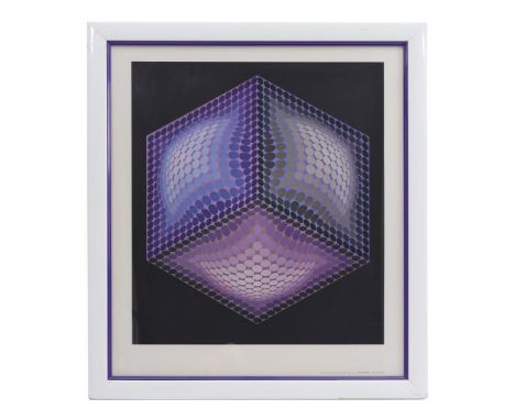 Victor Vasarely (1906-1997)Composition with planes, color lithograph printed in 1974 at Bruckmann KG Munich no. 5384, Xexa Do