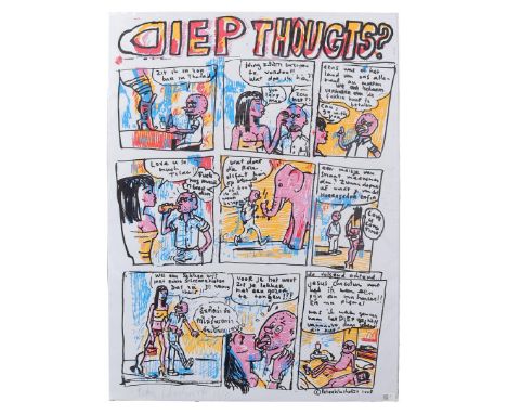 Peter Klashorst (1957-)Deep Thoughts?, color lithograph from 2008, 15/31, 77x57 cm (not framed, will be in the drawing cabine