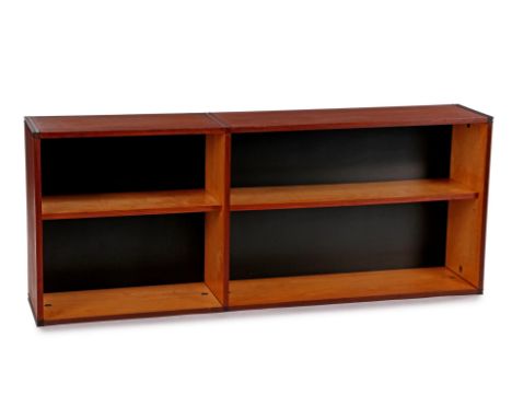 Cees Braakman (1917-1995)Teak and birch veneer 2-shelf cabinet, design Cees Braakman, manufactured by Pastoe, 63 cm high, 154