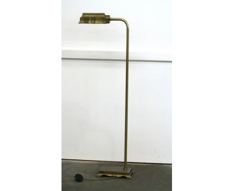 An Art Deco style brass standard lamp, 125cm