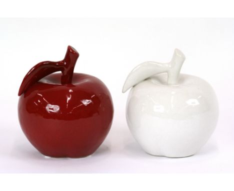Two ceramic model apples, 16cm 