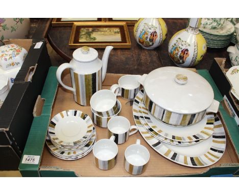 A quantity of Midwinter china to include: a part coffee set, serving plates, etc in the "Queensberry" pattern.