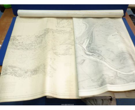 A quantity of Ordnance survey maps to include: Eastbourne and Hastings, Brighton and The Downs, etc. plus Maritime maps of Po