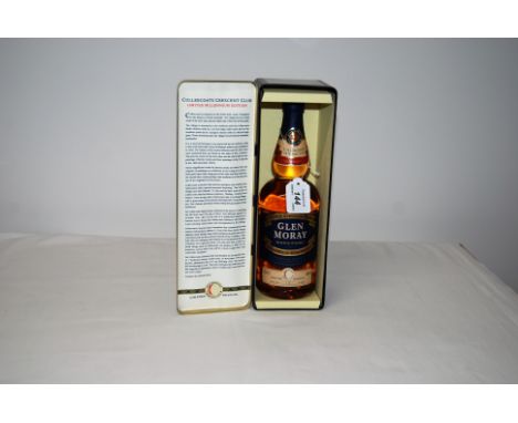 A CULLERCOATS CRESCENT CLUB LIMITED MILLENNIUM EDITION FULL BOTTLE OF GLEN MORAY SCOTCH WHISKEY NO.78 OF 5000, IN ORIGINAL BO